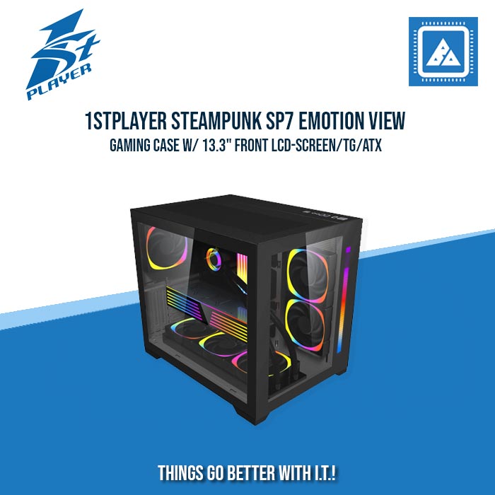 1STPLAYER STEAMPUNK SP7 EMOTION VIEW GAMING CASE W/ 13.3 1STPLAYER STEAMPUNK SP7 EMOTION VIEW GAMING CASE W/ 13.3